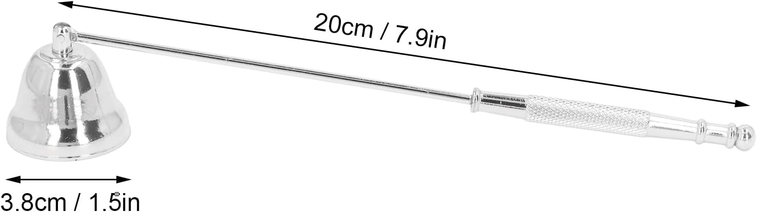 Zerodis Candle Snuffer 2PCS with Long Handle Silver