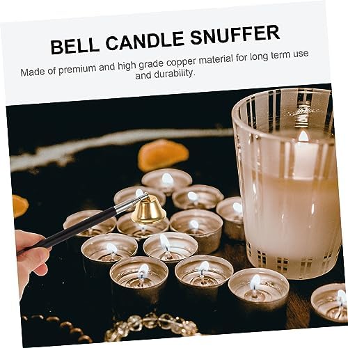 1pc Copper Bell Candle Snuffer Tool with Retractable Design