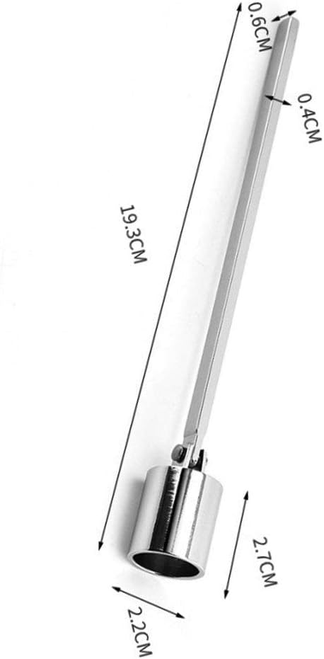 Stainless Steel Candle Snuffer with Long Handle Silver