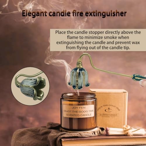 EPedic Candle Snuffer Metal Wick Extinguisher with Long Handle Black