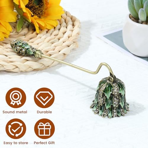 Elegant Green Candle Snuffer with Long Handle