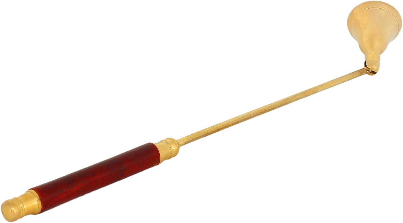 Brass Candle Snuffer with Wooden Handle 1