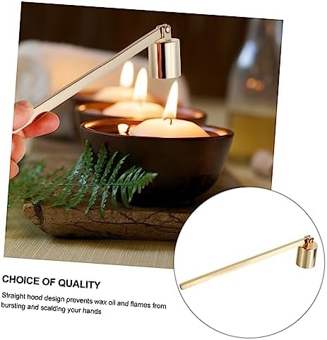 STOBAZA 1pc Stainless Steel Candle Snuffer with Long Handle and Ergonomic Design