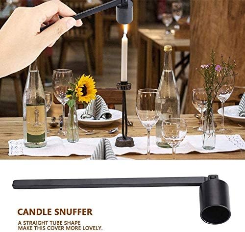 Elegant Black Candle Snuffer with Long Handle