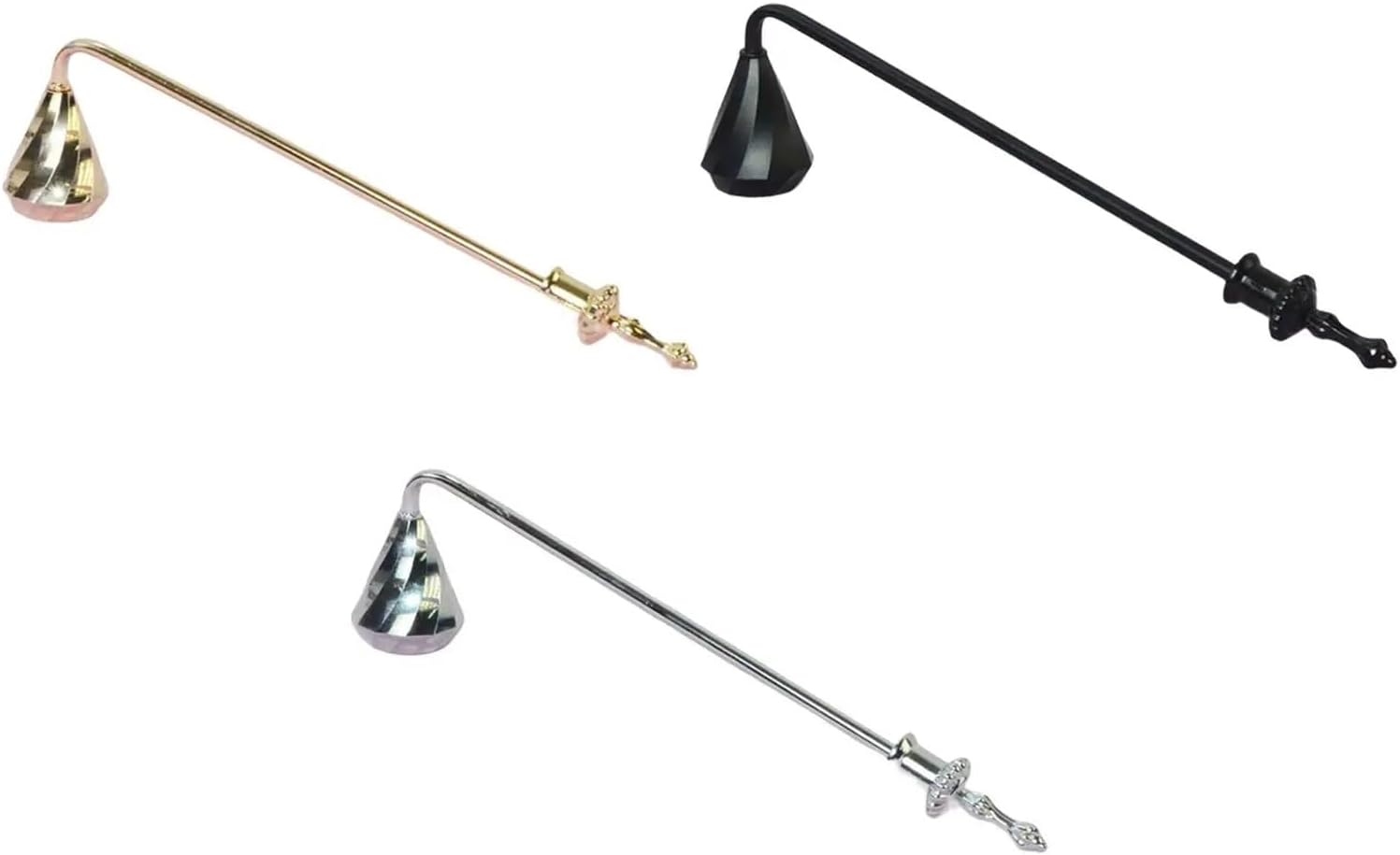 Golden Metal Candle Snuffer 2Pcs Set