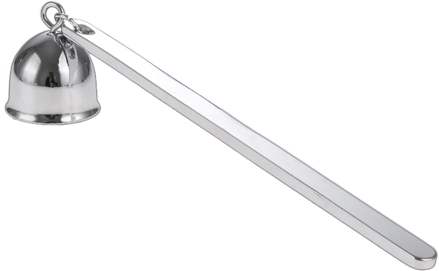 MUXSAM 1 Pack Stainless Steel Candle Extinguisher with Bell Snuffer - Silver