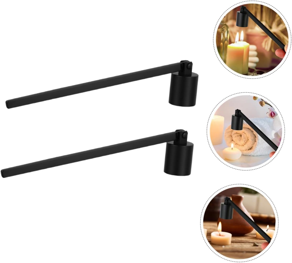 2pcs Vintage Candle Snuffer with Long Handle