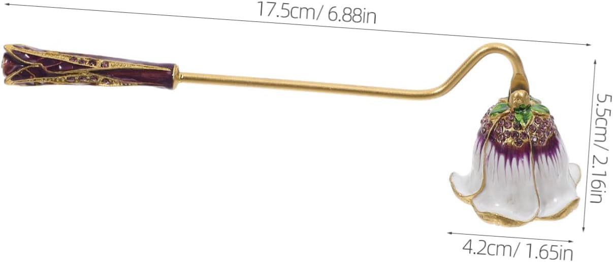 Unique Rhinestone Candle Snuffer Flame Extinguisher for Scented Aromatherapy Candles Lightweight Design