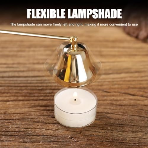 Stainless Steel Candle Snuffer with Swivel Bell and Long Handle