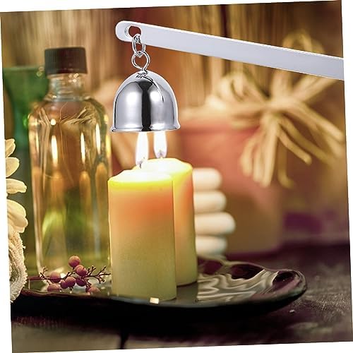 Luxshiny Long Handle Candle Snuffer Stainless Steel Wick Cover