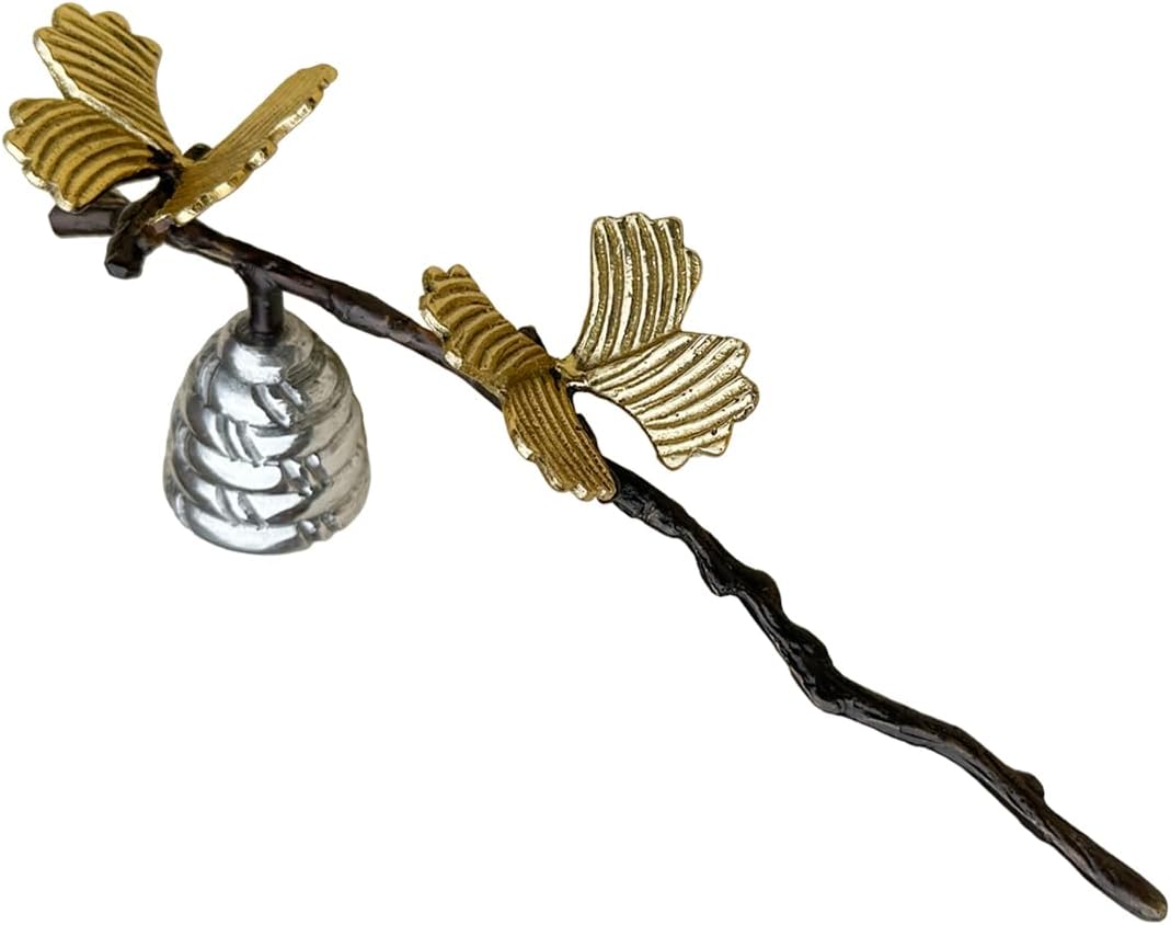Living Ideas Brass Candle Snuffer with Butterfly and Birch Design
