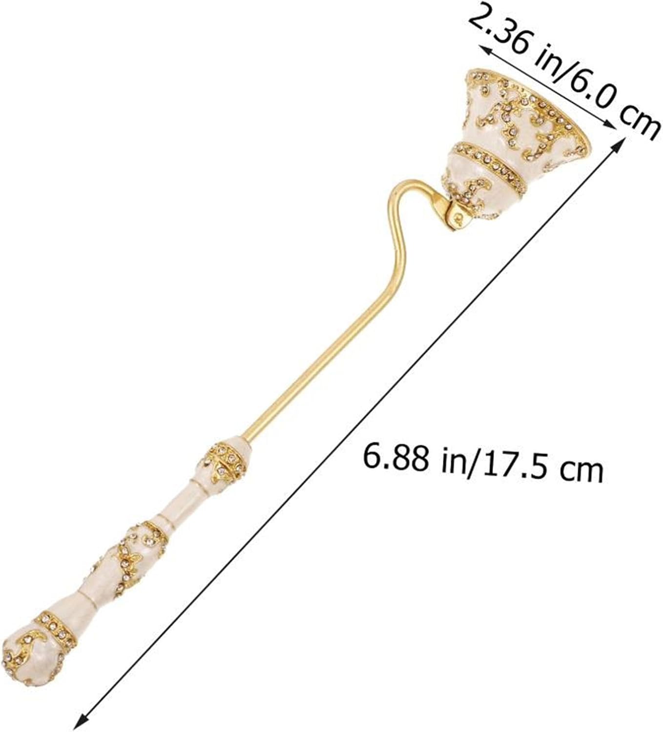 GUDVES Candle Snuffer Decorative Metal Tool - White
