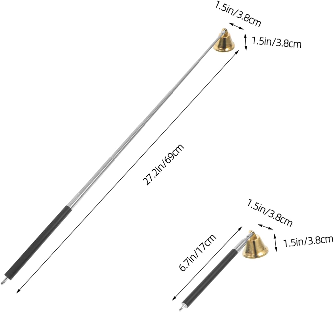Stylish Candle Wick Snuffer with Long Reach for Easy Extinguishing