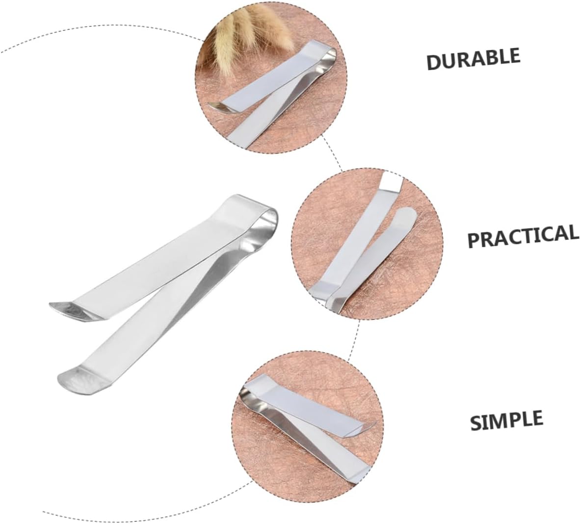 4pcs Stainless Steel Candle Extinguisher Clips