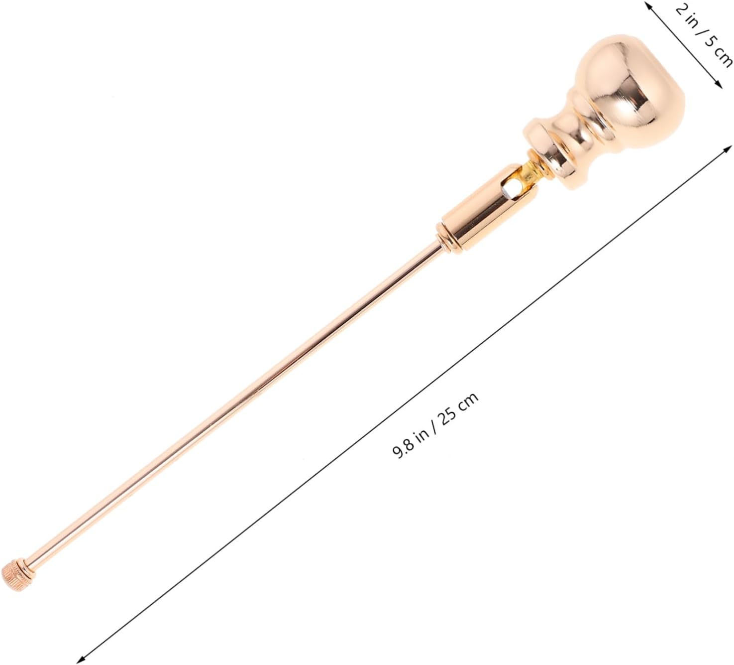 1pc Gourd Shape Gold Candle Snuffer with Long Handle