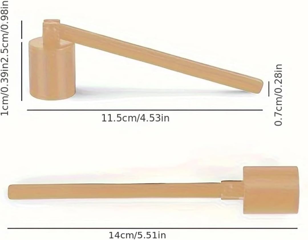 3Pcs Gold Candle Snuffer with Shaped Design