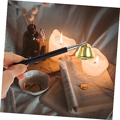 1pc Copper Bell Candle Snuffer Tool with Retractable Design