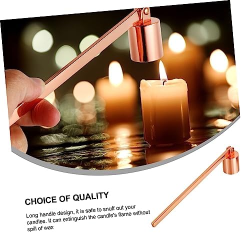 GOOHOCHY Candle Snuffer with Long Handle and Rose Gold Finish
