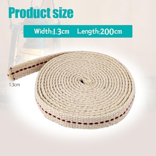 CHTUGEM 1 Roll Oil Lamp Wick 65 Feet 12 Inch Flat Cotton