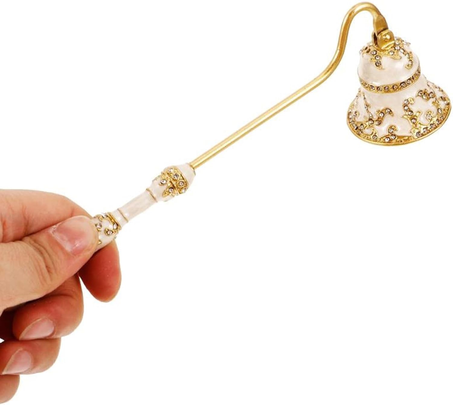 GUDVES Candle Snuffer Decorative Metal Tool - White