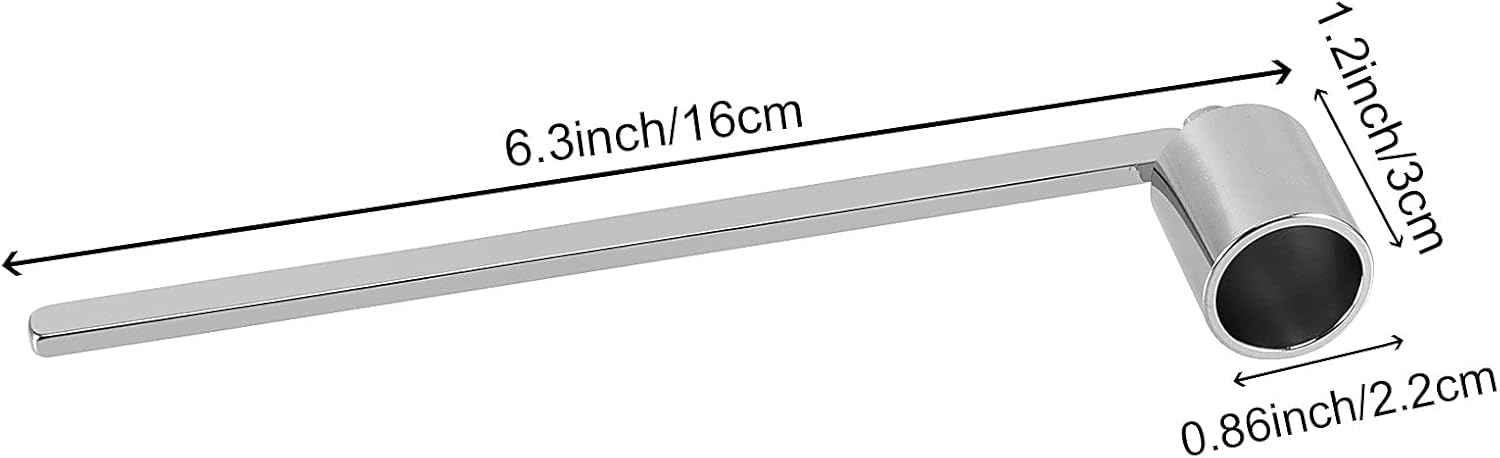 3 Pack 63 Inch Silver Candle Snuffers with Long Handle