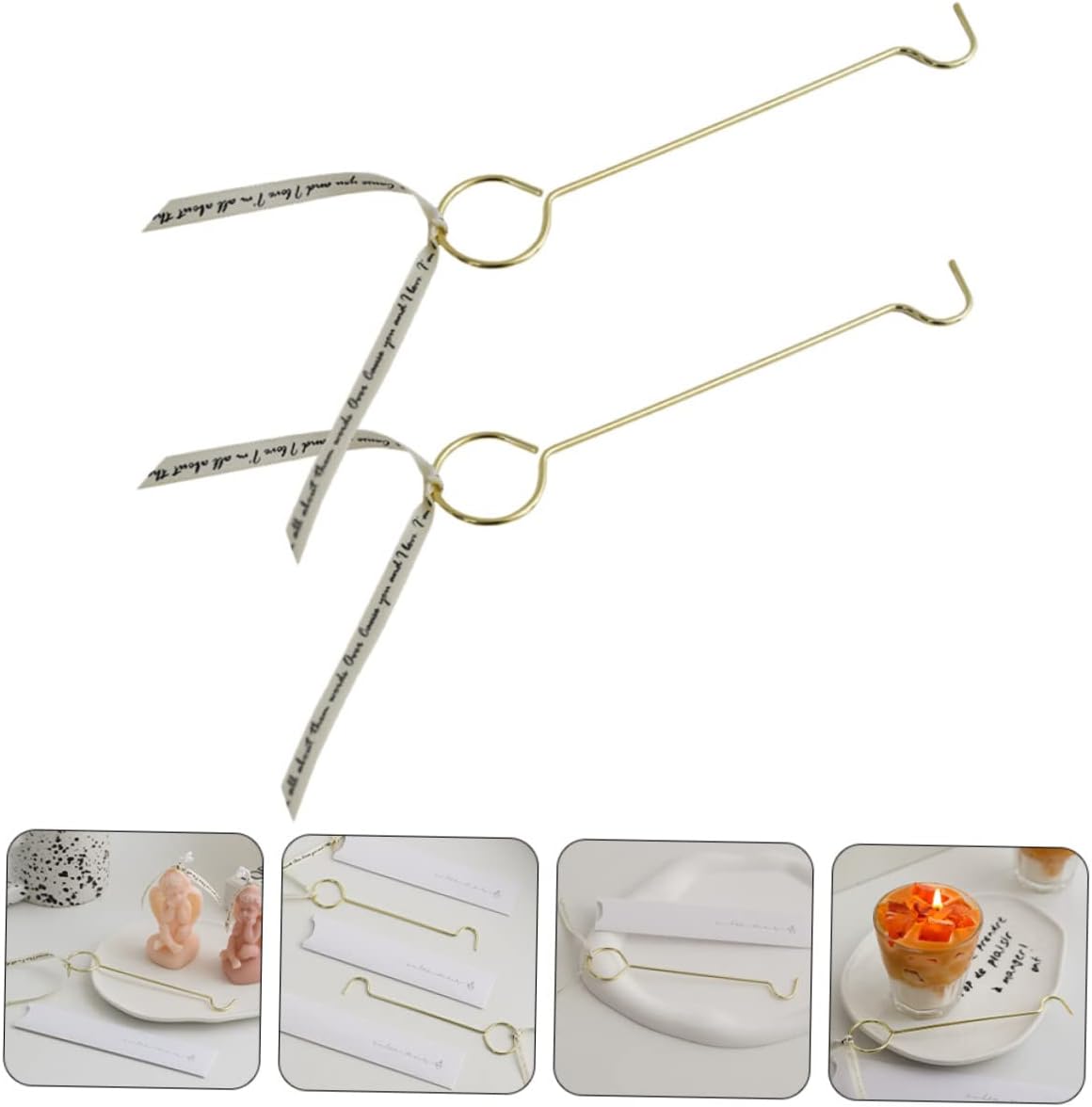 STOBAZA 2Pcs Candle Wick Snuffer Hooks for Aromatherapy and Tea Light Candles