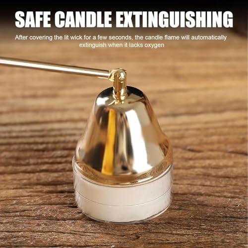 Stainless Steel Candle Snuffer with Swivel Bell and Long Handle