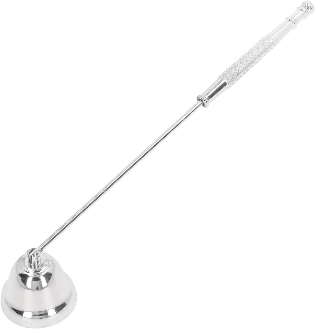 KIMISS 2PCS Metal Candle Snuffer with Long Handle Silver