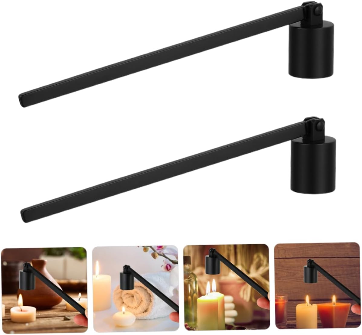 2pcs Vintage Candle Snuffer with Long Handle