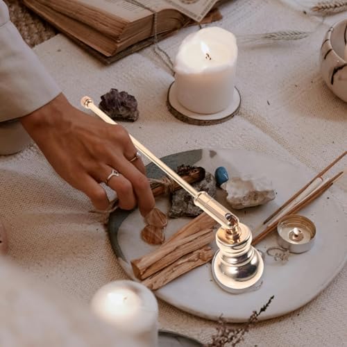 LIFKICH Gourd Shaped Candle Snuffer Tool with Long Handle