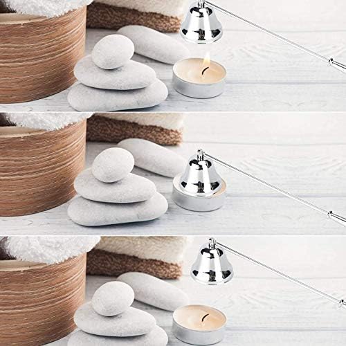 Candle Snuffer Stainless Steel Elegant Flame Extinguisher for Candle Enthusiasts - Silver