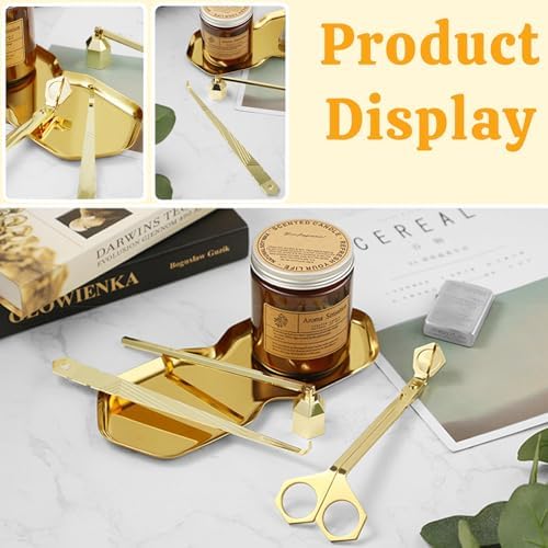 Premium 4 in 1 Candle Accessory Set - Gold