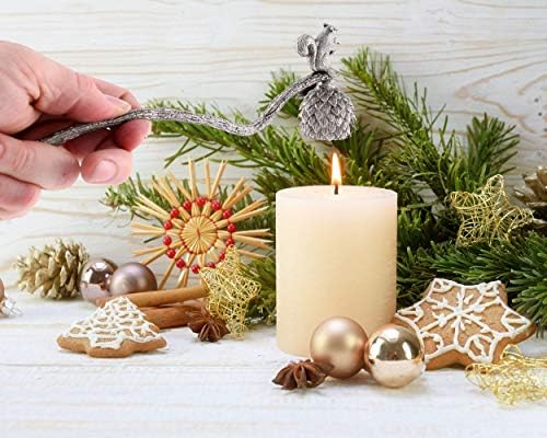 Vagabond House Pewter Squirrel Candle Snuffer 10 Inch Long
