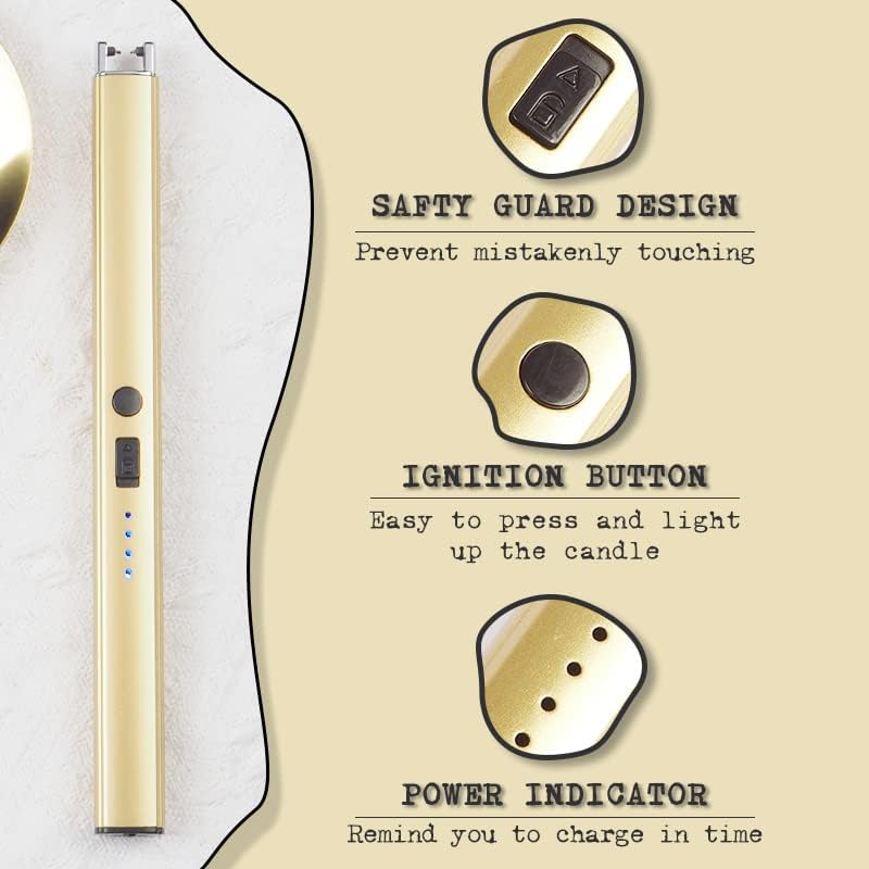 Emime 6 in 1 Candle Care Kit with Storage Tray Gold-01