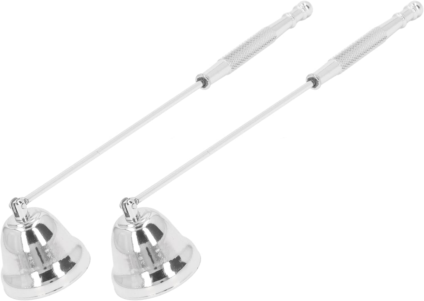 Zerodis Candle Snuffer 2PCS with Long Handle Silver