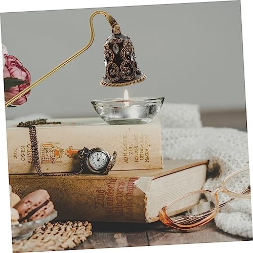 HOOTNEE Rhinestone Flower Candle Snuffer with Long Handle