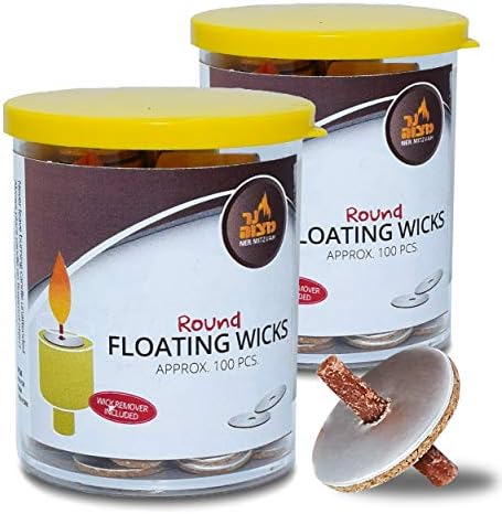 Round Floating Wicks 200 Count Tub Cotton Cork Holders Replacement