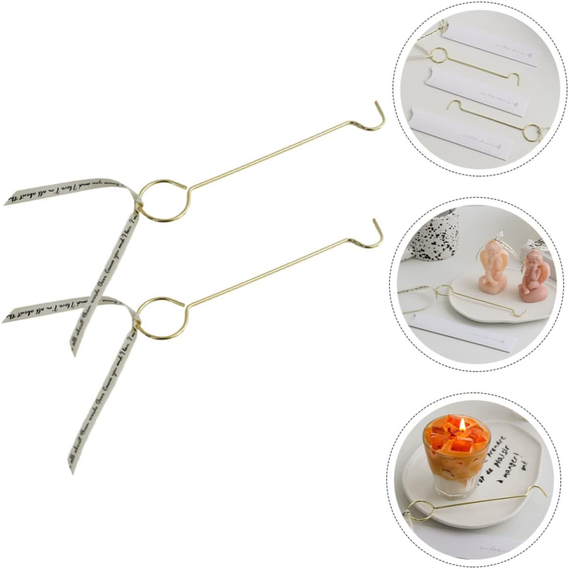 STOBAZA 2Pcs Candle Wick Snuffer Hooks for Aromatherapy and Tea Light Candles