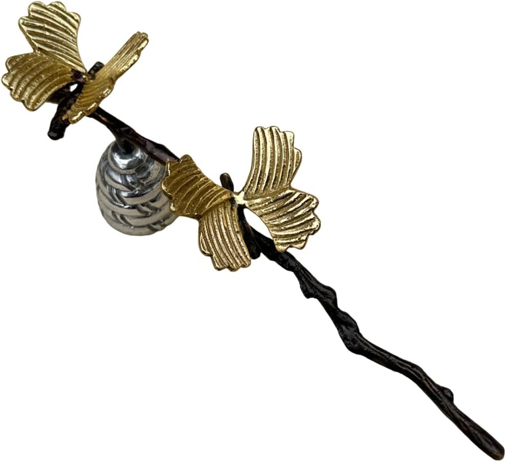 Living Ideas Brass Candle Snuffer with Butterfly and Birch Design