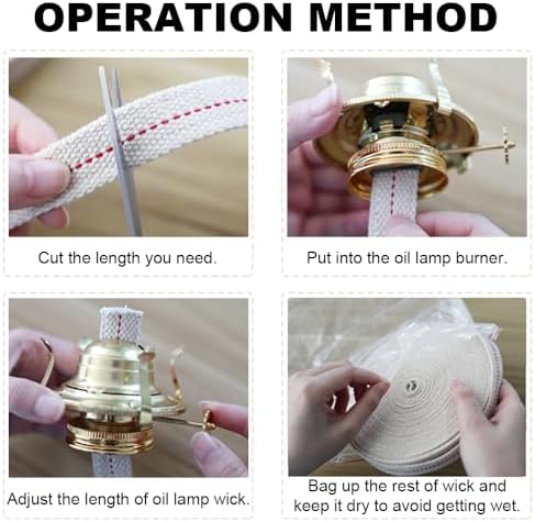 TopHomer Cotton Oil Lamp Wick 3937in Length