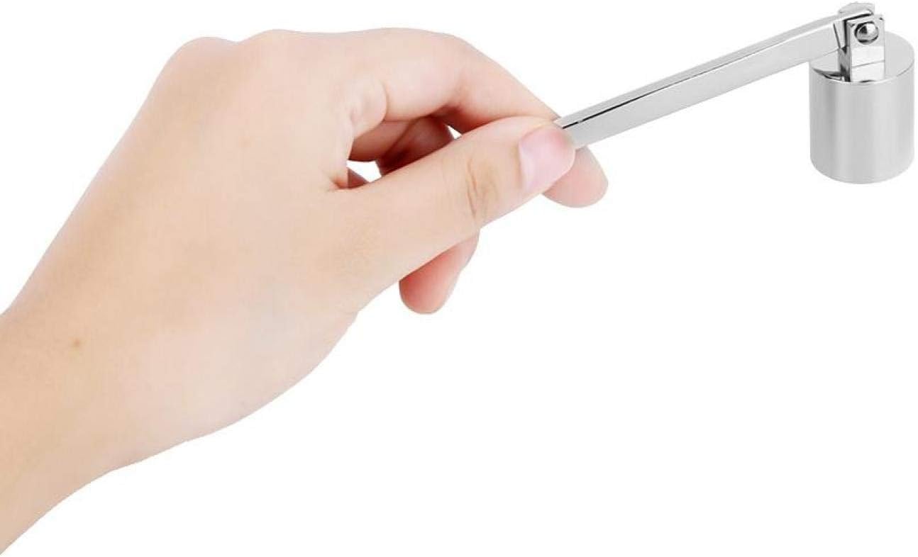 Cyrank Silver Candle Snuffer with Long Handle