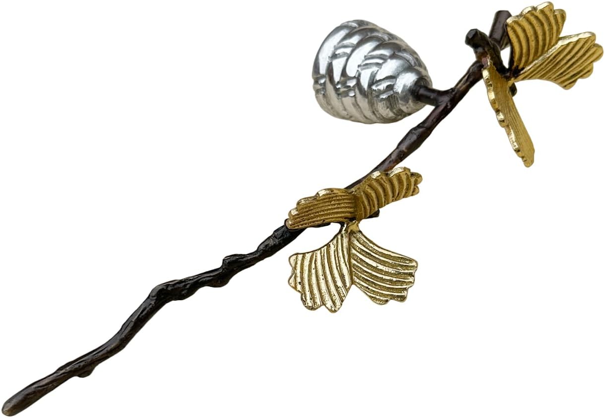 Living Ideas Brass Candle Snuffer with Butterfly and Birch Design