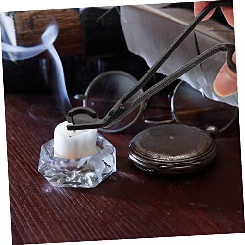 STOBAZA 3pcs Stainless Steel Candle Snuffer and Wick Trimmer Set Black Finish