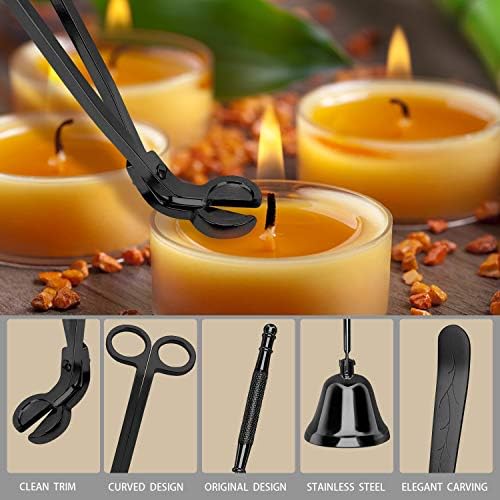 3 in 1 Candle Wick Trimmer Set - Dark Black