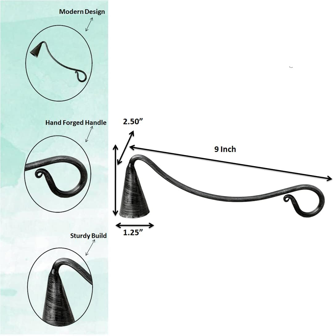 Living Ideas Wrought Iron Candle Snuffer - Handmade Classic Design