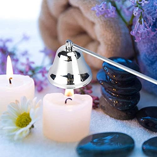 Candle Snuffer Stainless Steel Elegant Flame Extinguisher for Candle Enthusiasts - Silver