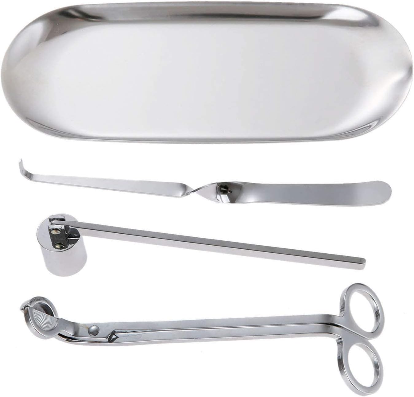 MUXSAM 4 in 1 Candle Accessory Set - Silver