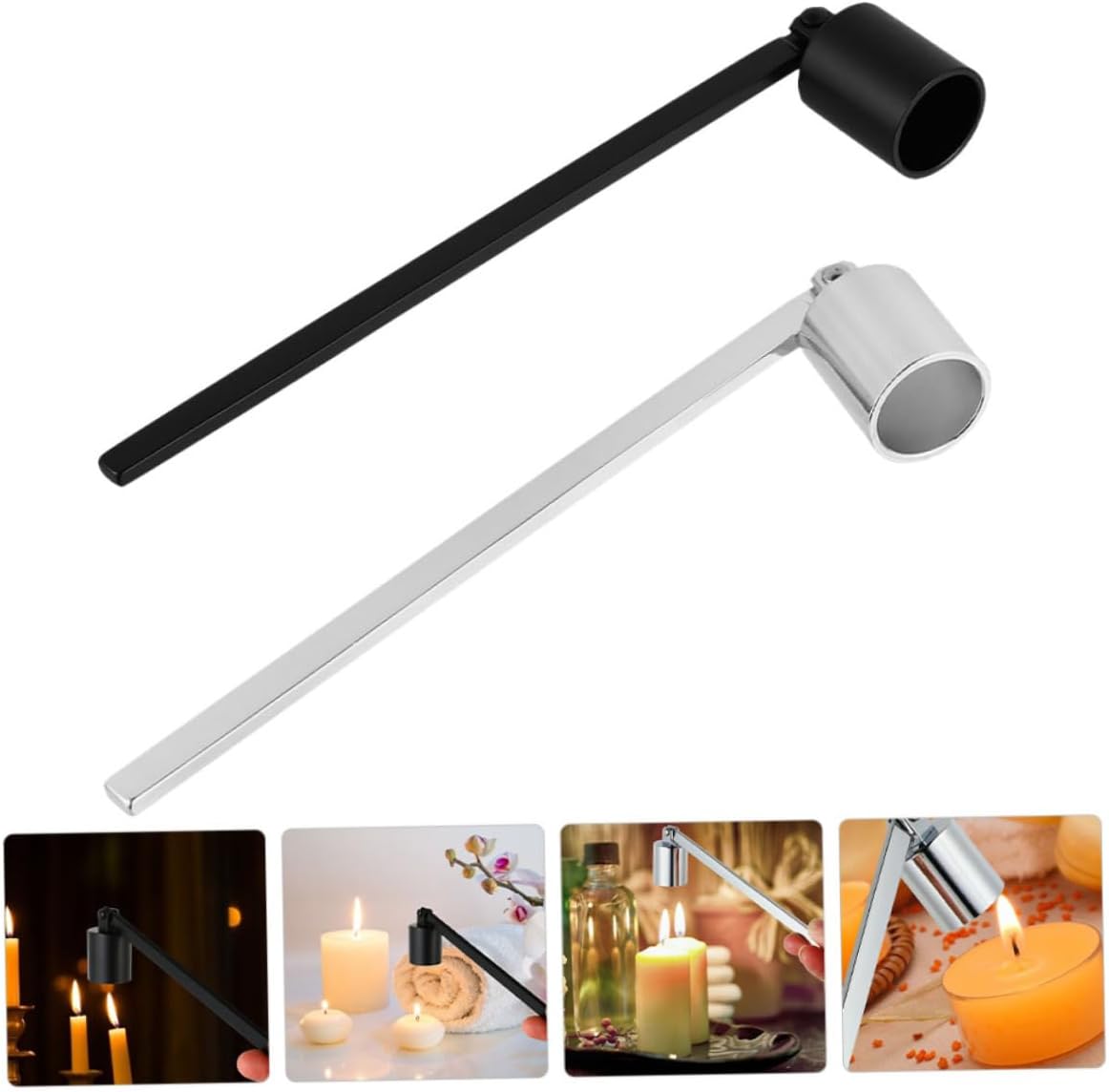 2pcs Portable Candle Snuffer Extinguishers for Safe Wick Covering