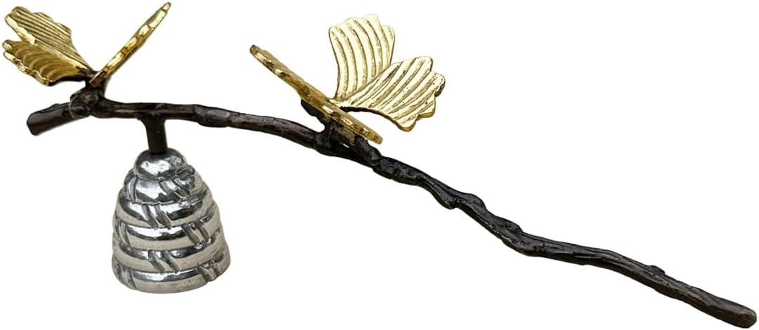 Living Ideas Brass Candle Snuffer with Butterfly and Birch Design