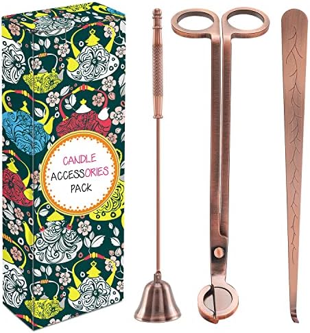 DANGSHAN 3 in 1 Candle Accessory Set - Wick Trimmer Cutter Snuffer